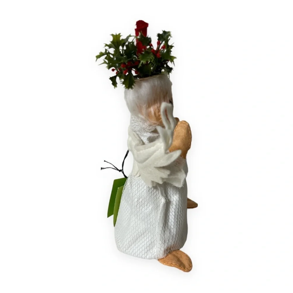 Vintage 1961 Annalee 8” Angel Holly Wreath‎ Halo with Tag